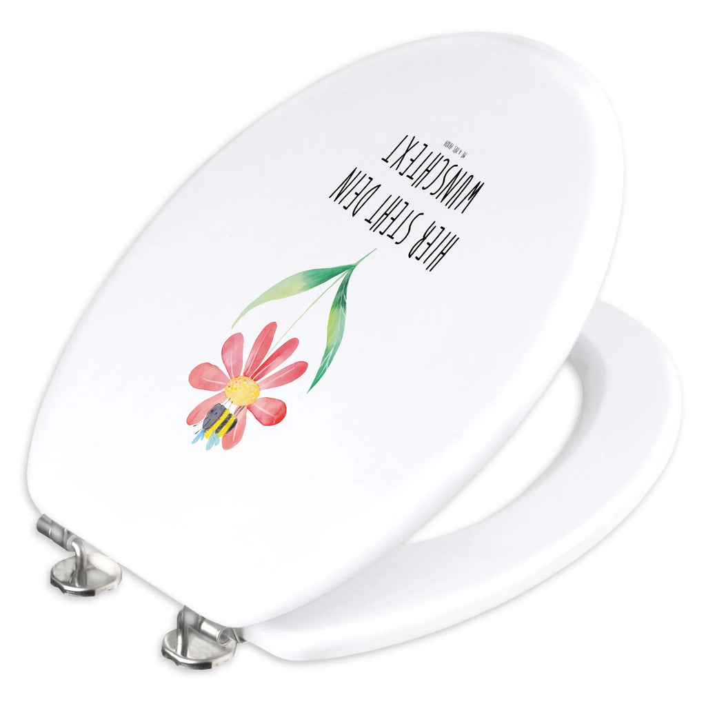 Personalisierter WC Sitz Motiv Hummel Blume Toilettendeckel mit Namen, Personalisierter Toilettendeckel, Personalisierter Klodeckel, WC Sitz mit Namen, Personalisierte Klobrille, Personalisierter WC-Sitz, Tiermotive, Gute Laune, lustige Sprüche, Tiere, Feld, Hummeln, Wespe, Blume, Natur, Biene, Hummel, Flauschig