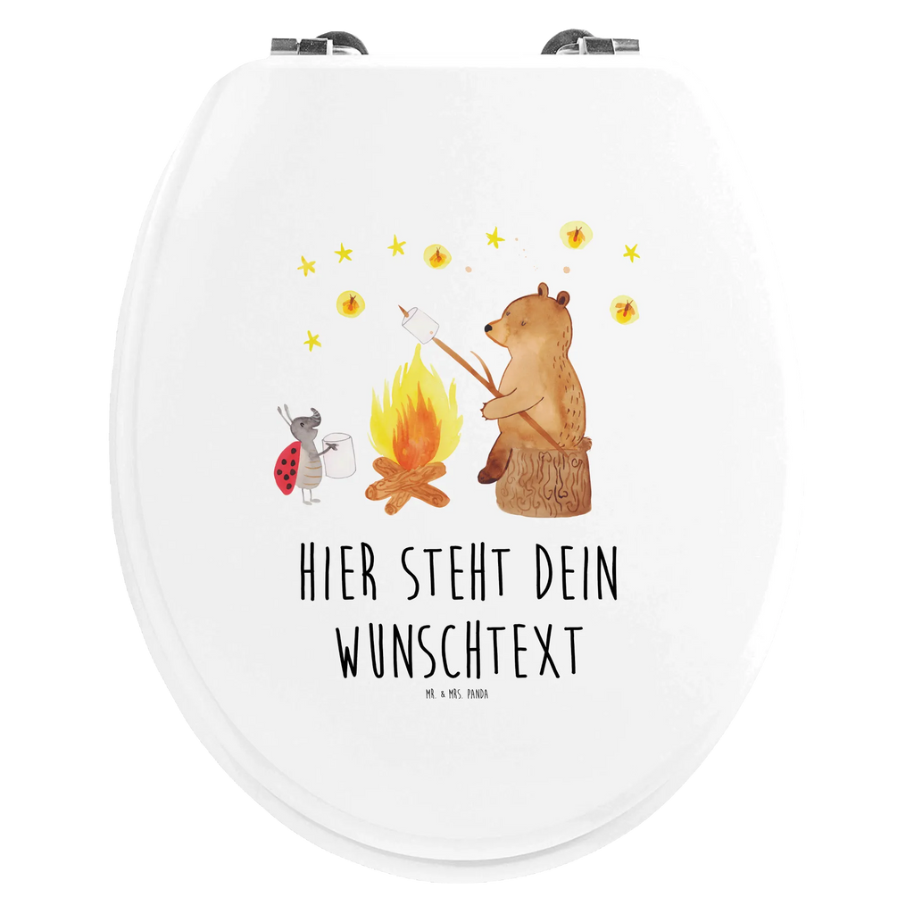 Personalisierter WC Sitz Motiv Bär & Marienkäfer Lagerfeuer WC Sitz mit Namen, Toilettensitz, Personalisierter Klodeckel, Personalisierte Klobrille, WC-Deckel, Personalisierter Toilettendeckel, Personalisierter WC-Sitz, Toilettendeckel mit Namen, Teddy, Bär, Teddybär, Lagerfeuer