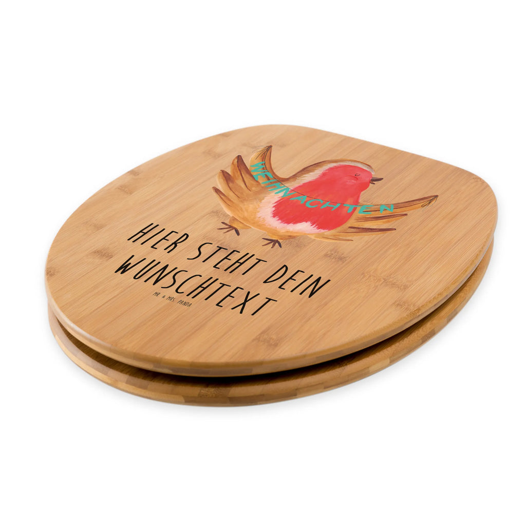 Personalizowany motyw deski WC rudzik Boże Narodzenie Zima, Boże Narodzenie, dekoracje świąteczne, Mikołaj, Adwent, Wigilia, zimowy motyw