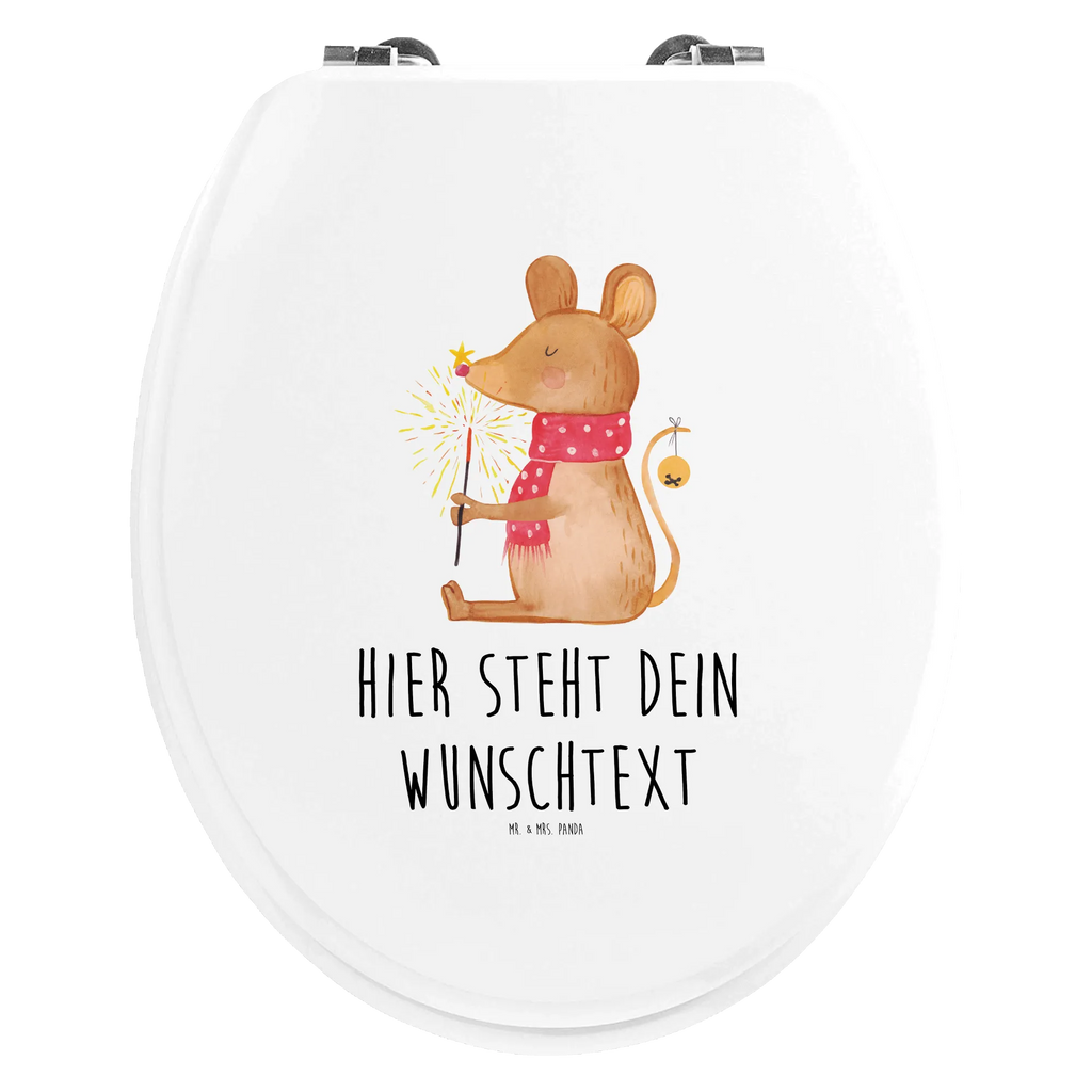 Personalizowany motyw deski WC mysz Boże Narodzenie Zima, Boże Narodzenie, dekoracje świąteczne, Mikołaj, Adwent, Wigilia, zimowy motyw