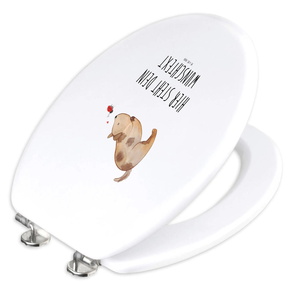Personalisierter WC Sitz Motiv Hund Marienkäfer Toilettendeckel mit Namen, Personalisierter Toilettendeckel, Personalisierte Klobrille, Personalisierter WC-Sitz, WC Sitz mit Namen, Personalisierter Klodeckel, Hund, Hundemotiv, Haustier, Hunderasse, Tierliebhaber, Hundebesitzer, Sprüche, Mischling, Marienkäfer, Hundespruch, Mischlinghund, Hunde
