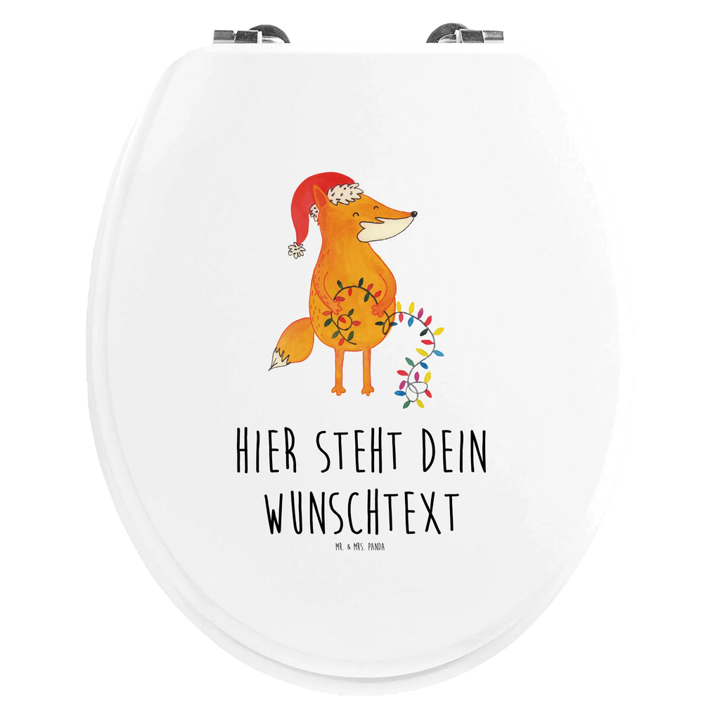 Personalisierter WC Sitz Motiv Fuchs Weihnachten Toilettendeckel mit Namen, WC Sitz mit Namen, Personalisierter WC-Sitz, Personalisierter Klodeckel, Personalisierte Klobrille, Personalisierter Toilettendeckel, Winter, Weihnachten, Weihnachtsdeko, Nikolaus, Advent, Heiligabend, Wintermotiv, Weihnachtszeit, Füchse, Weihnachtsmann, Spruch schön, Fuchs, Geschenk Weihnachten