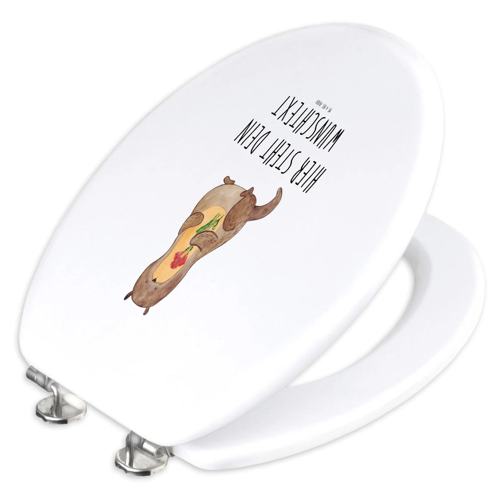 Personalized Toilet Seat Design otter Bunch of flowers otter, marten, sea otter, European otter, water mammal, aquatic animal, baby otter, predator, water, otter gifts, animal lover, gift ideas for animal lovers, animal, mammal, water animal, gifts for people in love, Otter Sea Otter Lake Otter