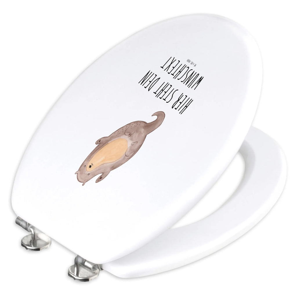 Personalisierter WC Sitz Motiv Otter Umarmen Personalisierter Toilettendeckel, WC-Deckel, Personalisierter Klodeckel, Personalisierter WC-Sitz, WC Sitz mit Namen, Personalisierte Klobrille, Toilettendeckel mit Namen, Toilettensitz, Otter, Fischotter, Seeotter, Otter Seeotter See Otter