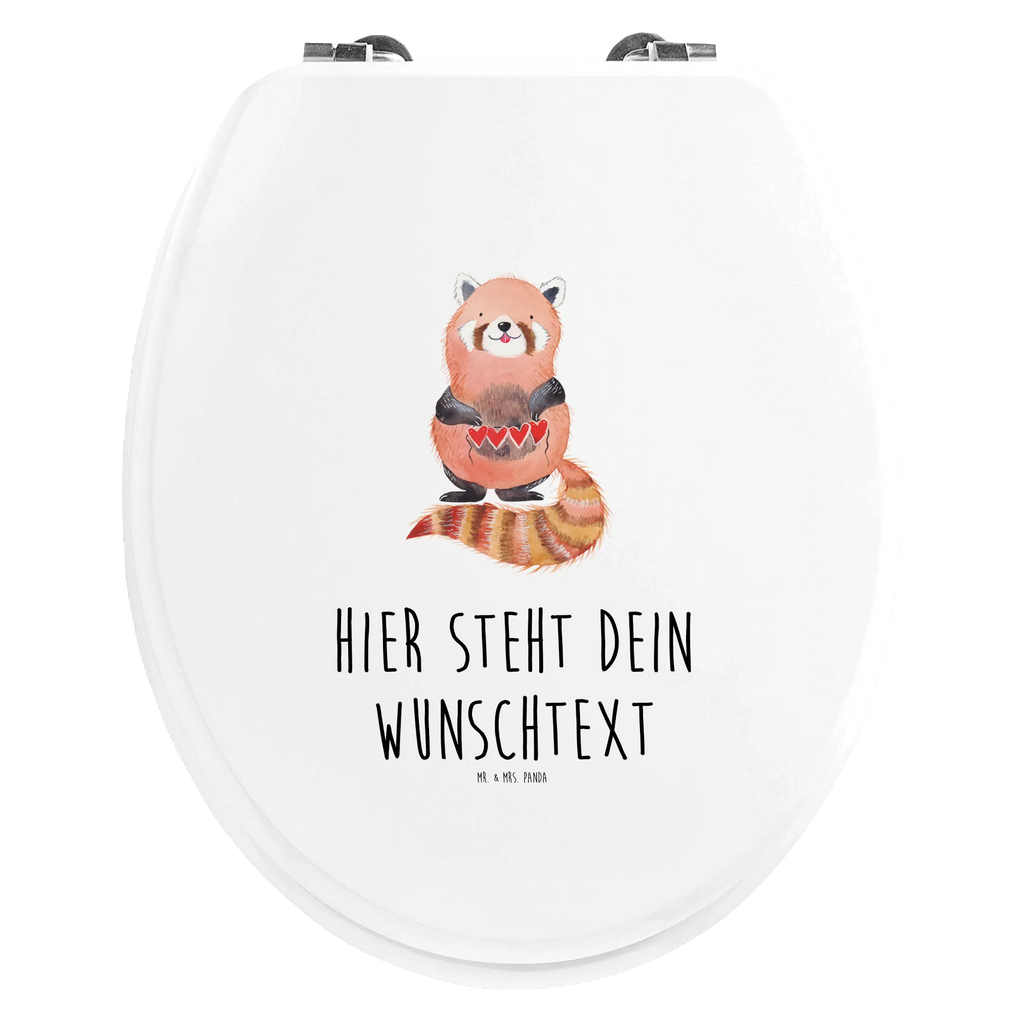 Personalisierter WC Sitz Motiv Roter Panda Personalisierte Klobrille, Personalisierter Toilettendeckel, Toilettendeckel mit Namen, WC Sitz mit Namen, Personalisierter WC-Sitz, Personalisierter Klodeckel, Tiermotive, Gute Laune, lustige Sprüche, Tiere, Lieblingsmensch, Liebling, Panda, Rot, Herz, Liebe