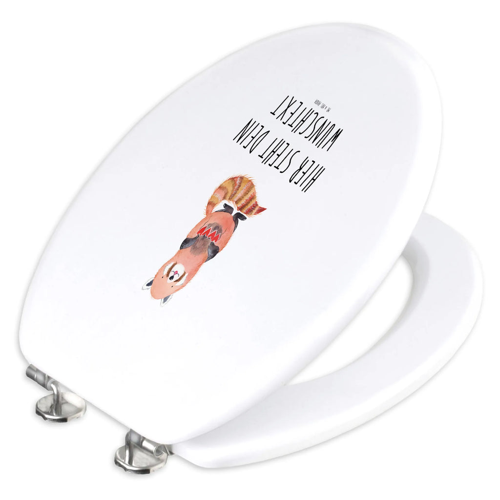 Personalisierter WC Sitz Motiv Roter Panda Personalisierte Klobrille, Personalisierter Toilettendeckel, Toilettendeckel mit Namen, WC Sitz mit Namen, Personalisierter WC-Sitz, Personalisierter Klodeckel, Tiermotive, Gute Laune, lustige Sprüche, Tiere, Lieblingsmensch, Liebling, Panda, Rot, Herz, Liebe