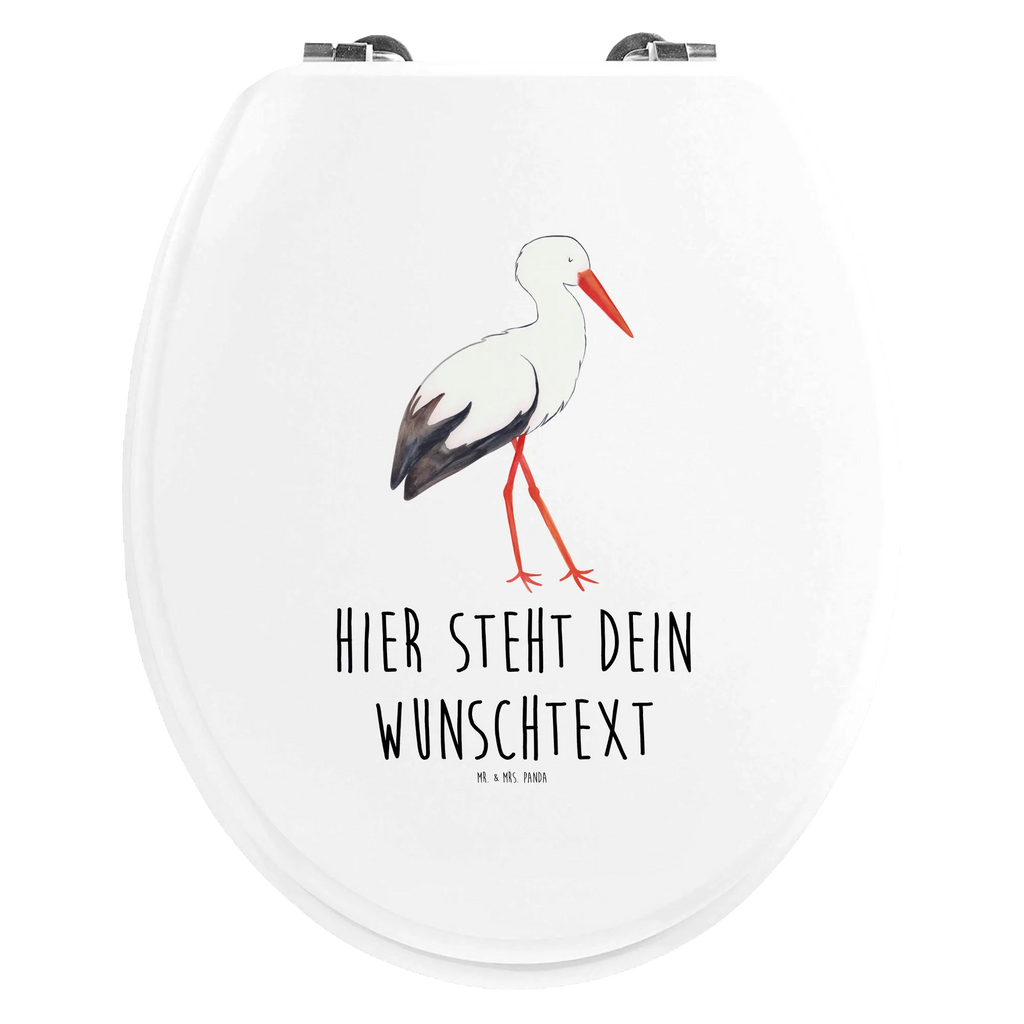 Personalisierter WC Sitz Motiv Storch WC Sitz mit Namen, Toilettendeckel mit Namen, Personalisierter WC-Sitz, Personalisierter Klodeckel, Personalisierte Klobrille, Personalisierter Toilettendeckel, Tiermotive, Gute Laune, lustige Sprüche, Tiere, Baby, Schwanger, Schwangerschaft, Mütter, Mutter, Mutter werden, Babybauch, Störche, Storch, Geburt