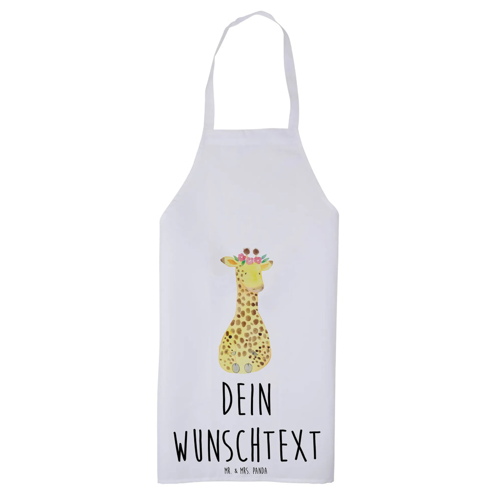 Personalized Cooking Apron giraffe flower wreath Africa, wreath of flowers, adventurer, friend, giraffe, self-love
