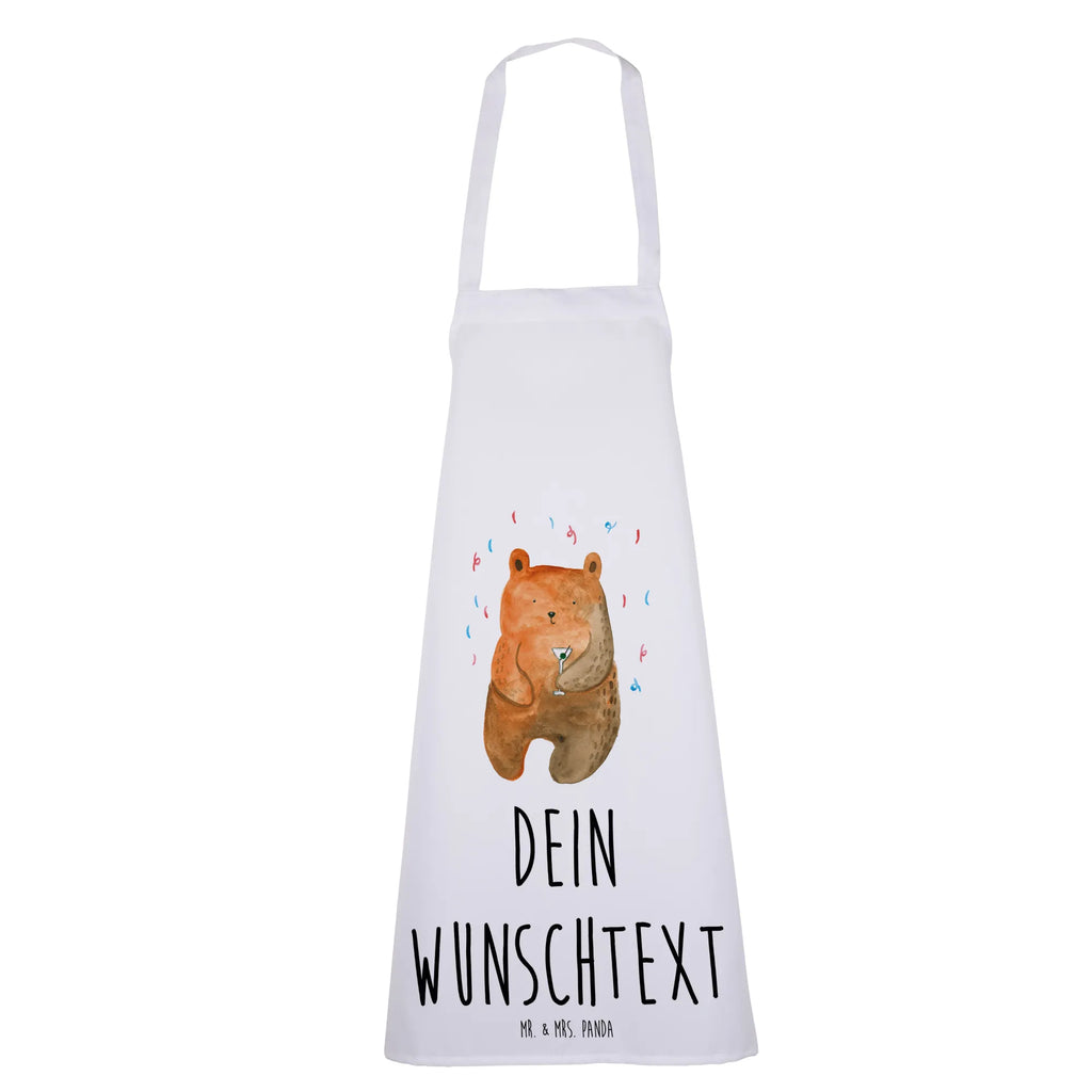 Personalized Cooking Apron bear party bear, teddy, teddy bear, cuddly toy, Good mood, Funny, Bring a present, Birthday present, Party, Present, Birthday, Partying, Celebrate
