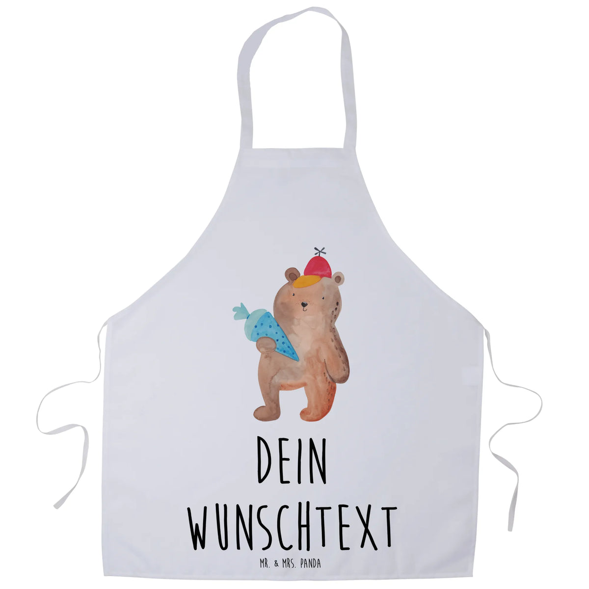 Personalized Cooking Apron bear School cone teddy bear, cuddly toy, Primary school, School gift, School bag, Bear motif, Starting school, First day of school gift, School enrolment gift