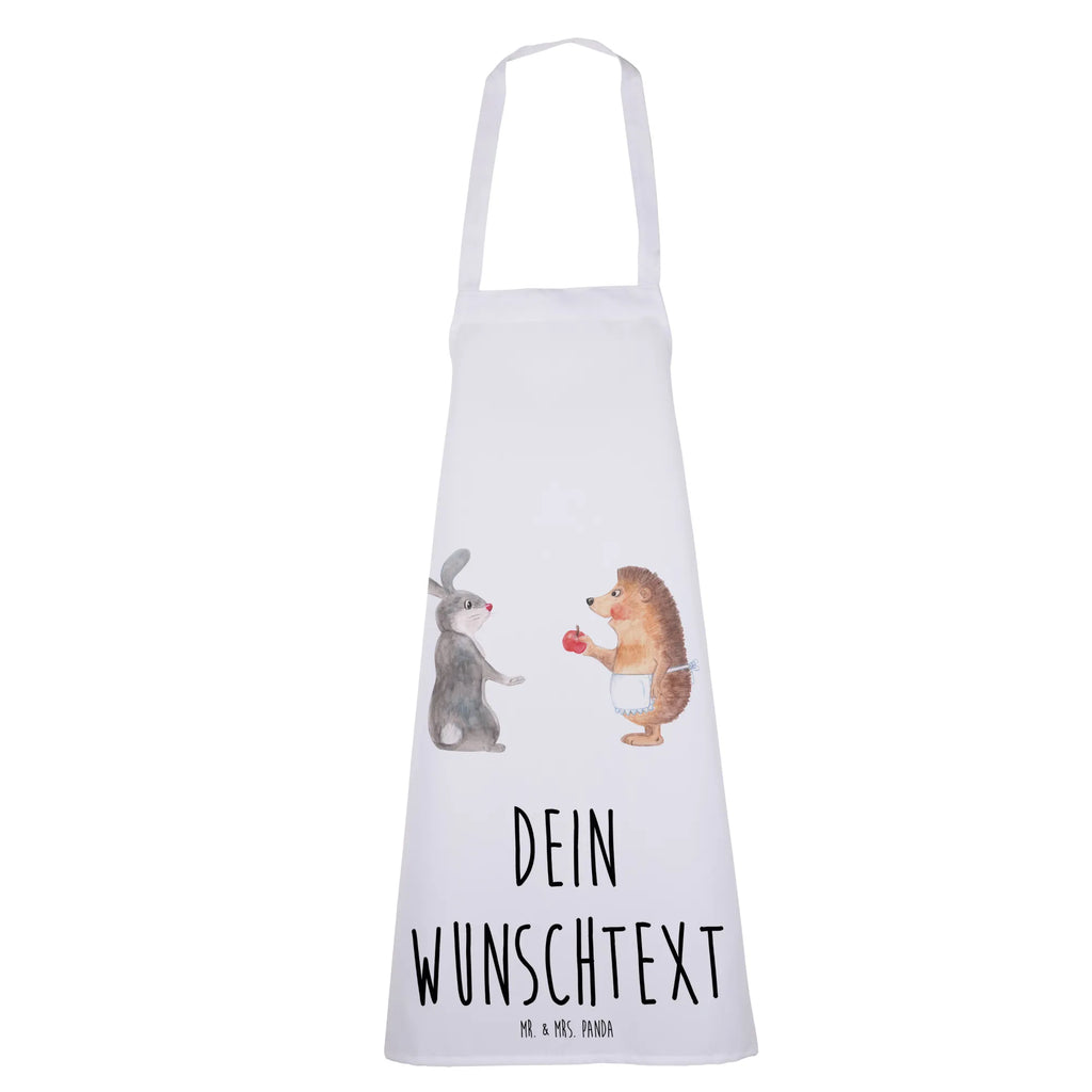 Personalized Cooking Apron Hare Hedgehog small animals, cute, funny, cute animal motives, hand drawn, small world, funny sayings, good mood, happy, gifts, gift ideas, special gifts, animal lover, card, love saying, lovesickness gift, romantic saying, hare, heartache, pain of separation, Hedgehog, Hedgehog and hare, consolation