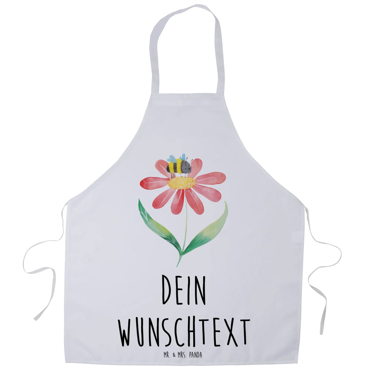 Personalized Cooking Apron bumblebee flower small animals, cute, funny, cute animal motives, hand drawn, small world, funny sayings, good mood, happy, gifts, gift ideas, special gifts, animal lover, card, bumble bee, bumblebees, flower, nature, fluffy, bee, field, wasp