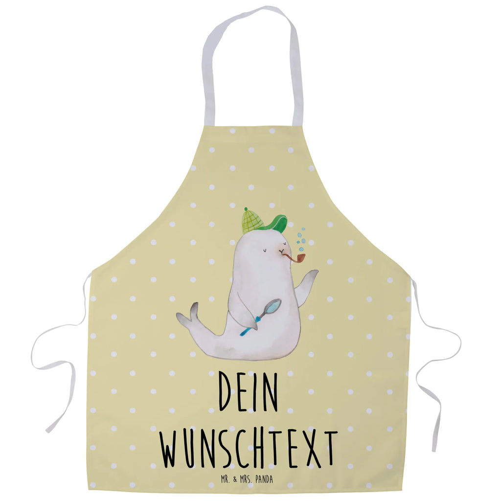 Personalized Cooking Apron seal sherlock small animals, cute, funny, cute animal motives, hand drawn, small world, funny sayings, good mood, happy, gifts, gift ideas, special gifts, animal lover, card