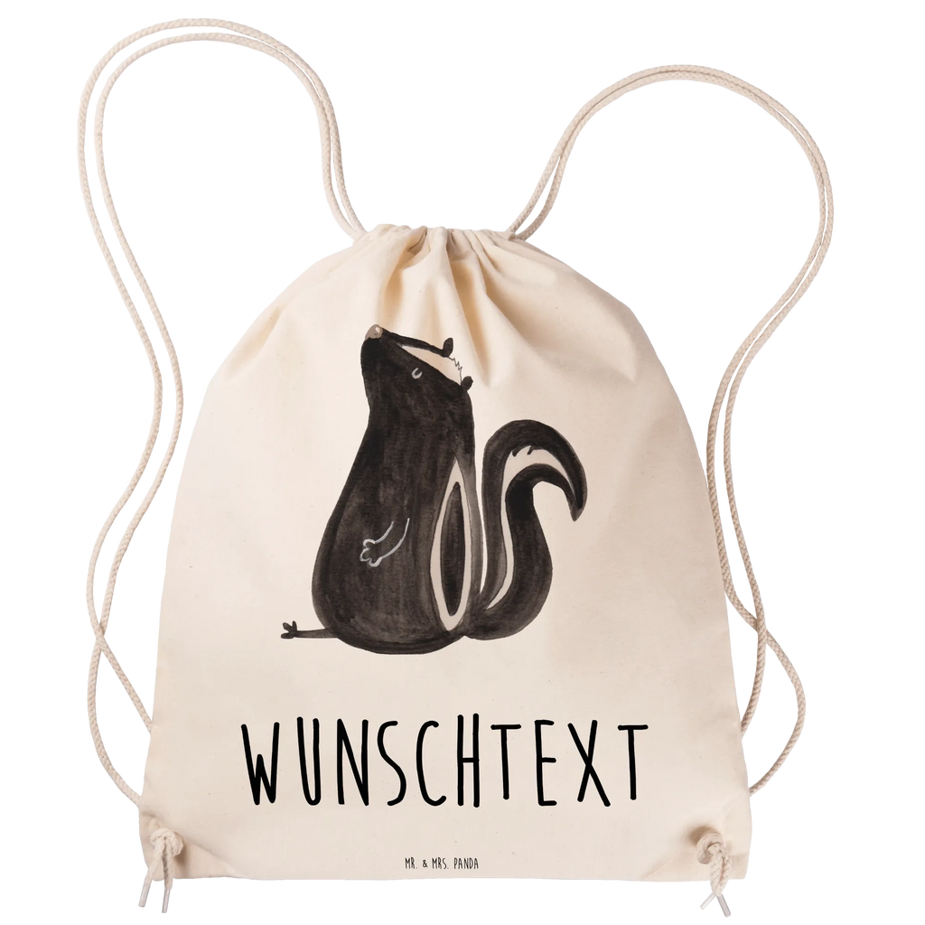 Personalized Sports Bag skunk Sit Skunk, slogan, stinky, law, wild animal, skunk, office, predator, know-it-all, stinker