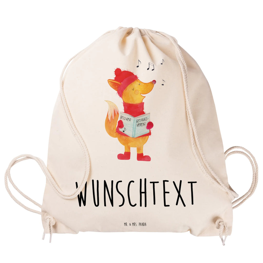 Personalized Sports Bag Fox Singer Winter, Christmas, Christmas time, snow