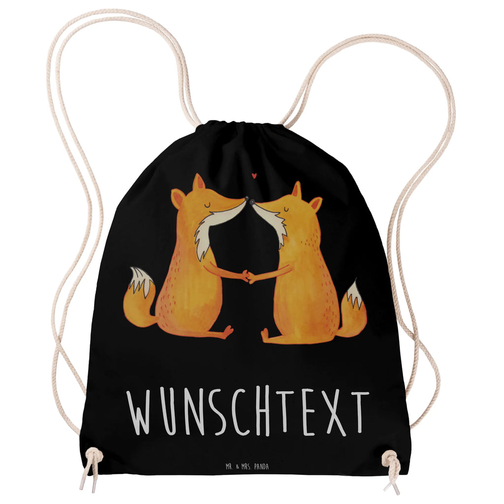 Personalized Sports Bag foxes Love fox, foxes, forest wildlife, clever as a fox, animal lover, lovers, boyfriend, wife, marriage, couple, love, husband, girlfriend, partner, fiancée, proof of love