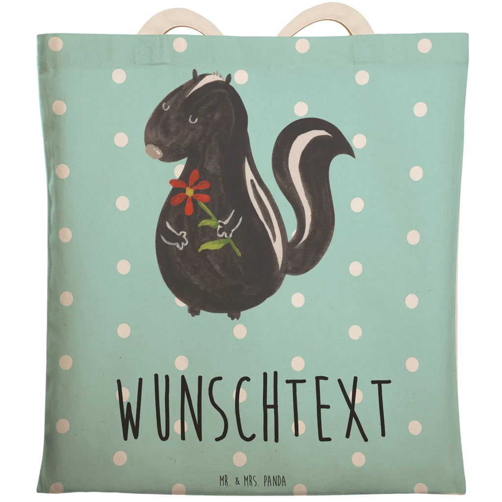 Personalizowana torba na zakupy skunks kwiat Stinktier, Skunk