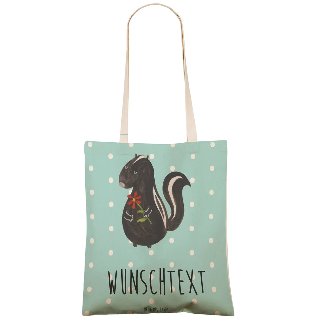 Personalizowana torba na zakupy skunks kwiat Stinktier, Skunk