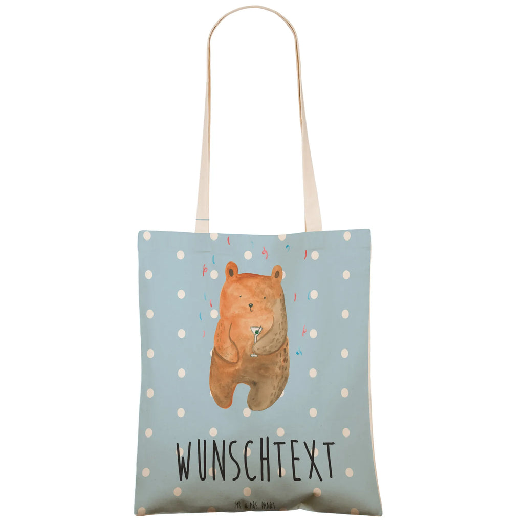 Personalized Shopping Bag bear party bear, teddy, teddy bear, cuddly toy, Present, Birthday, Birthday present, Partying, Bring a present, Good mood, Funny, Party, Celebrate