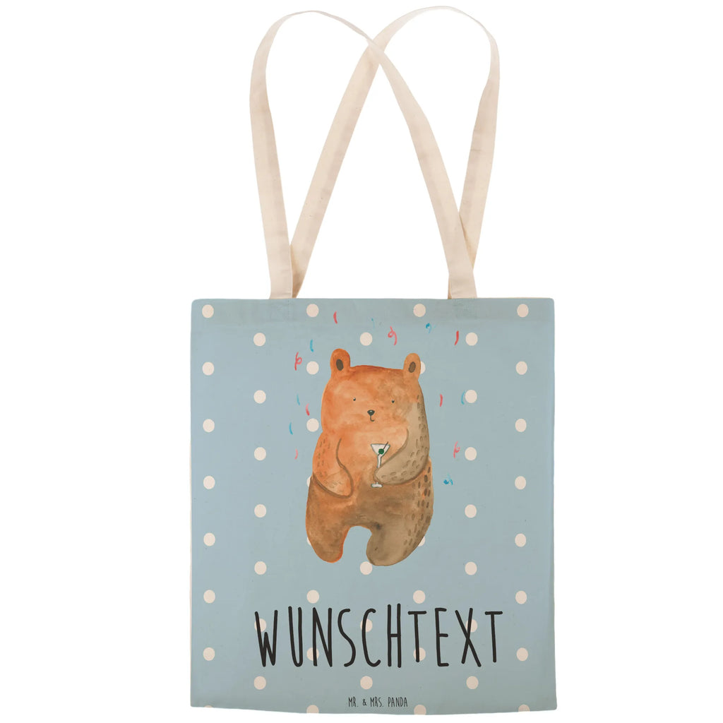 Personalized Shopping Bag bear party bear, teddy, teddy bear, cuddly toy, Present, Birthday, Birthday present, Partying, Bring a present, Good mood, Funny, Party, Celebrate