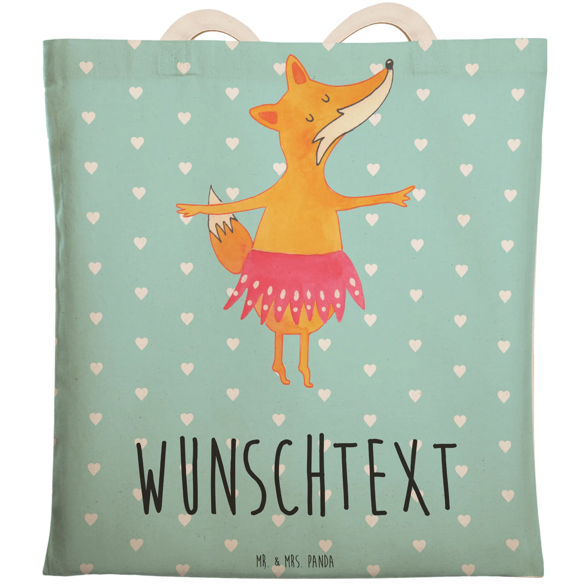 Personalized Shopping Bag Fox ballerina fox, foxes, forest wildlife, clever as a fox, animal lover, ballet, dancer, party, birthday, vixen, ballerina, invitation, dancing, fox saying