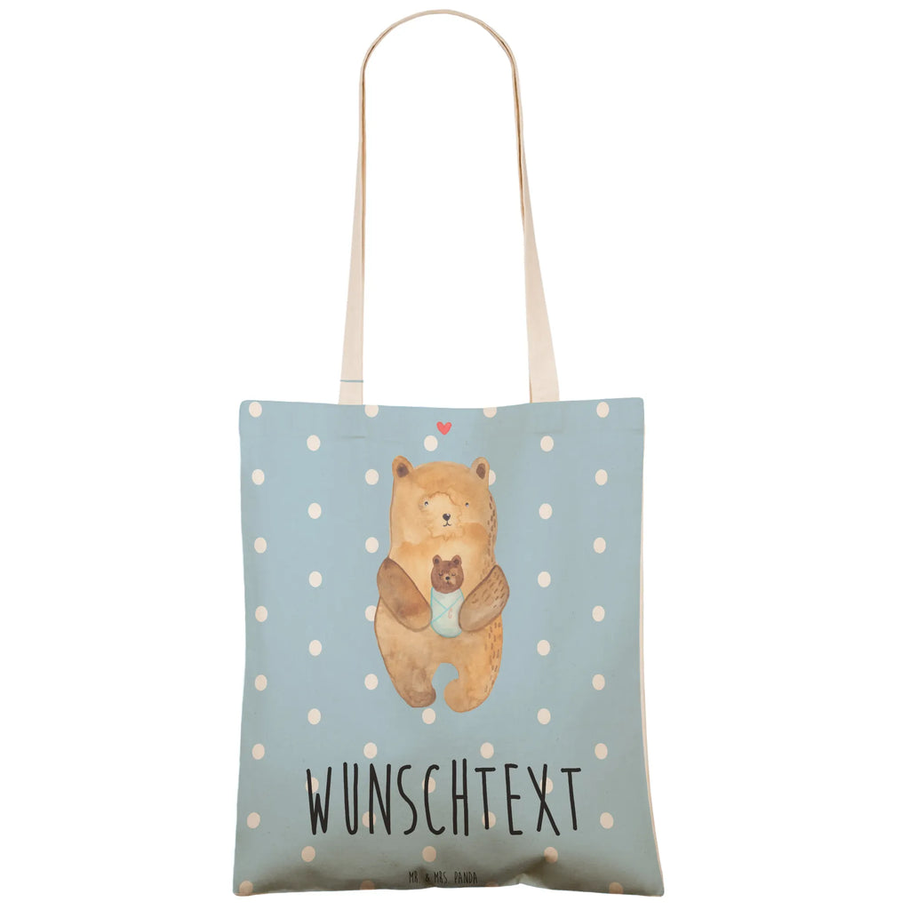 Personalized Shopping Bag bear infant bear, teddy, teddy bear, cuddly toy, grandchild, grandson, parents, baptized child, nephew, birthday, birth, baby, baptism, mother, niece, congratulations