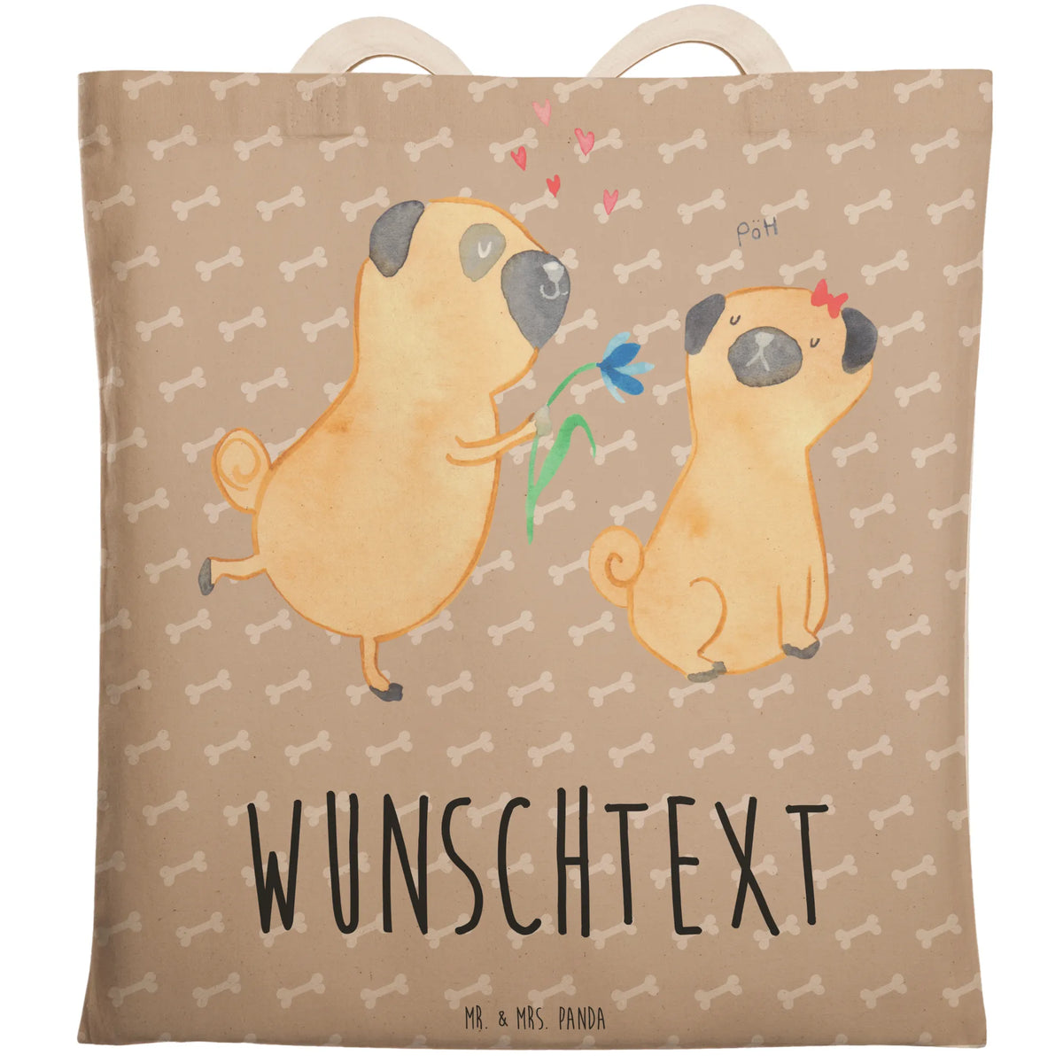 Personalized Shopping Bag pug In love dog, mutt, hound, woof, dog mama, dog breed, love dogs, love for dogs, dog decorative items, bag with dog print, funny gifts for dog owners, what do you give a dog lover, Christmas gifts for dogs, gifts for dogs, dog sayings, boob, dog love, Pug, in love, gift friend, love saying. Engaged, love, partner