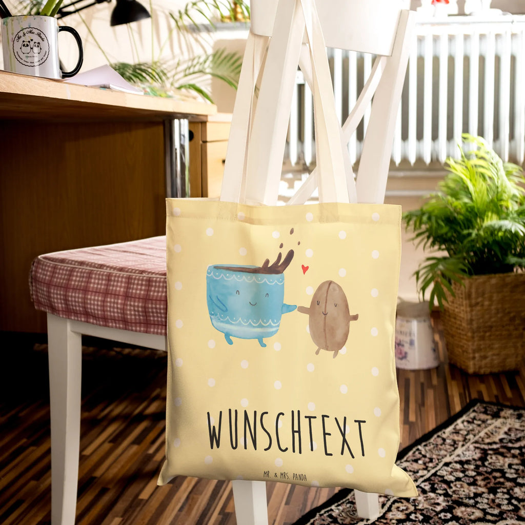 Personalized Shopping Bag Coffee Bean small animals, cute, funny, cute animal motives, hand drawn, small world, funny sayings, good mood, happy, gifts, gift ideas, special gifts, animal lover, card, pleasure, coffee bean, satisfaction, Coffee, happiness