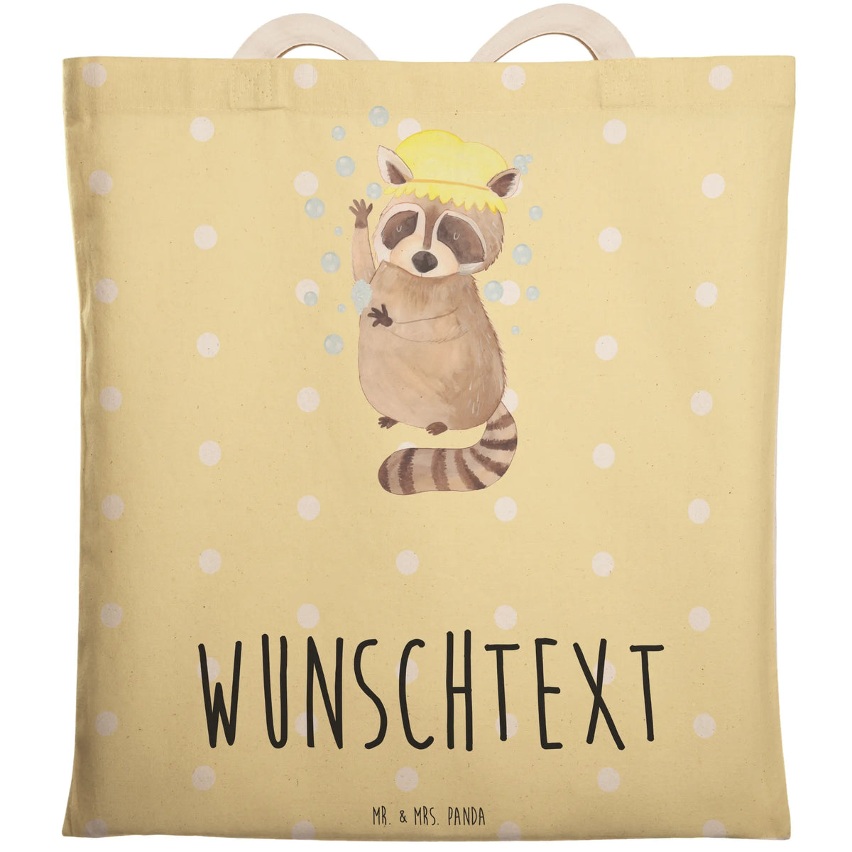 Personalized Shopping Bag Raccoon small animals, cute, funny, cute animal motives, hand drawn, small world, funny sayings, good mood, happy, gifts, gift ideas, special gifts, animal lover, card, wash, raccoon, soap bubbles, daydreaming, plan