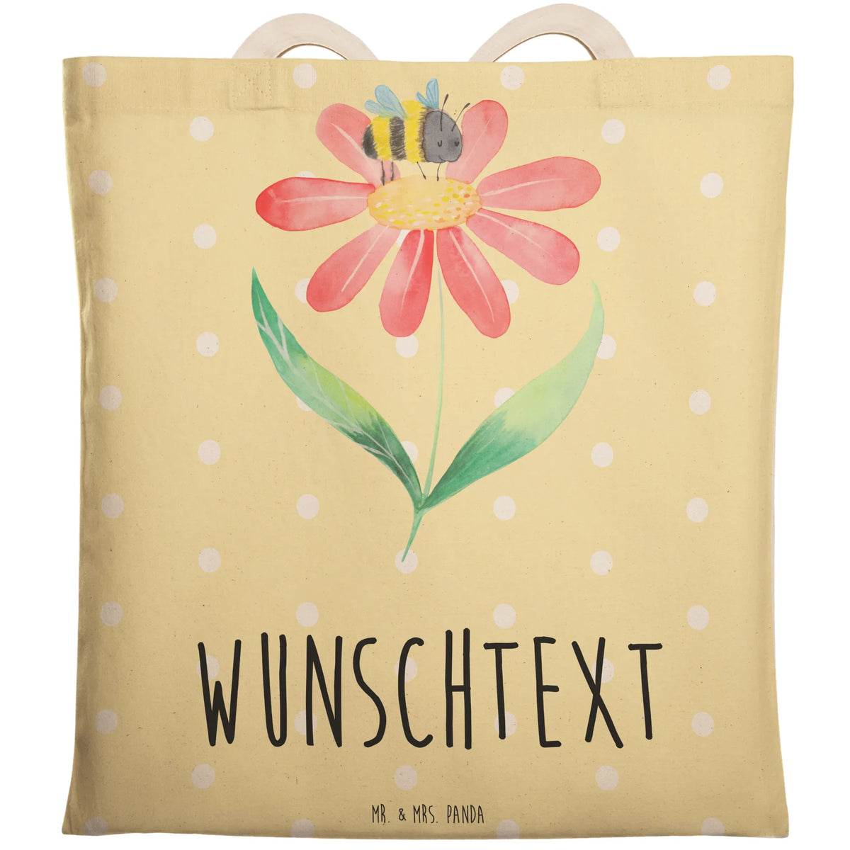 Personalized Shopping Bag bumblebee flower small animals, cute, funny, cute animal motives, hand drawn, small world, funny sayings, good mood, happy, gifts, gift ideas, special gifts, animal lover, card, bumblebees, fluffy, wasp, bumble bee, nature, bee, flower, field