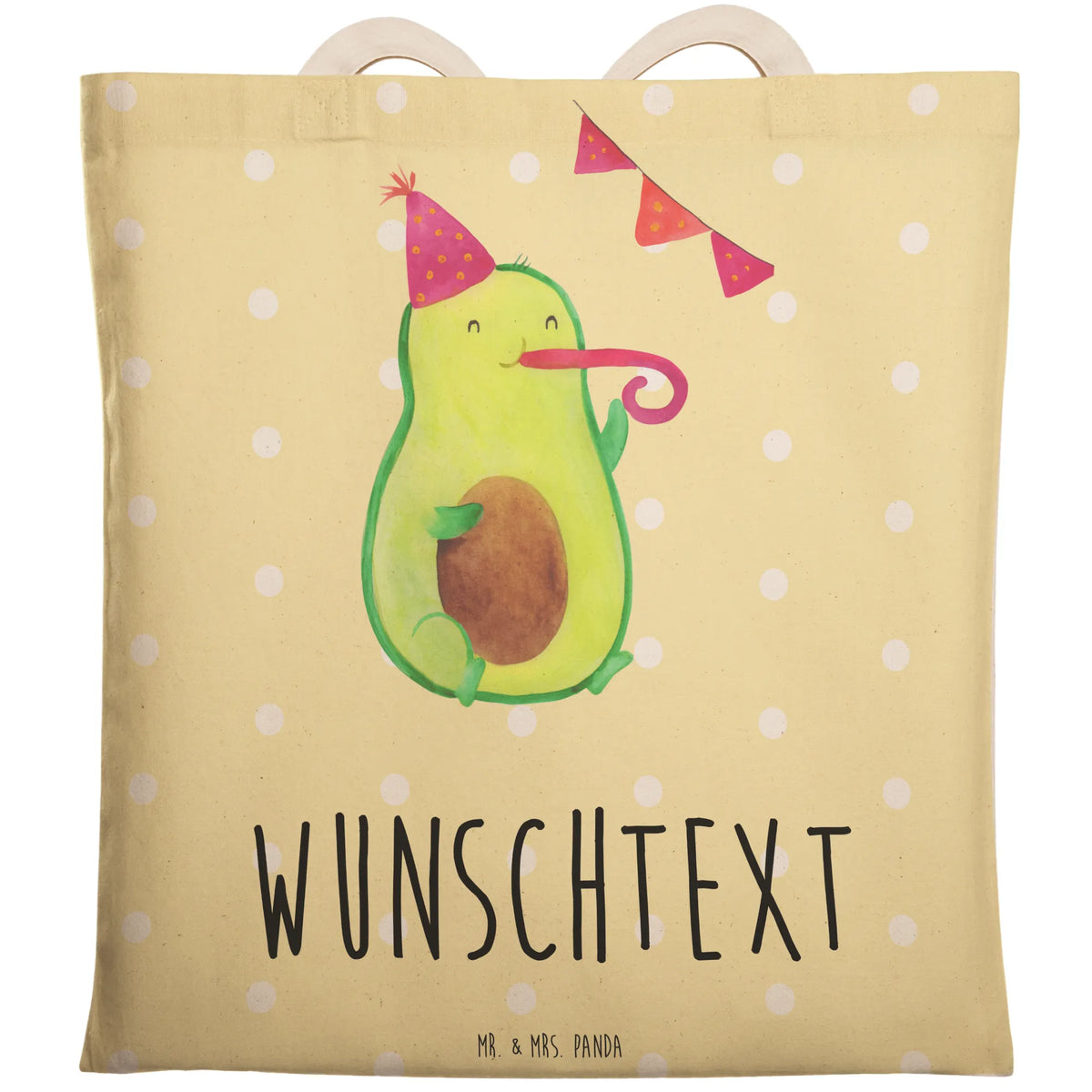 Personalized Shopping Bag avocado party time vegetables