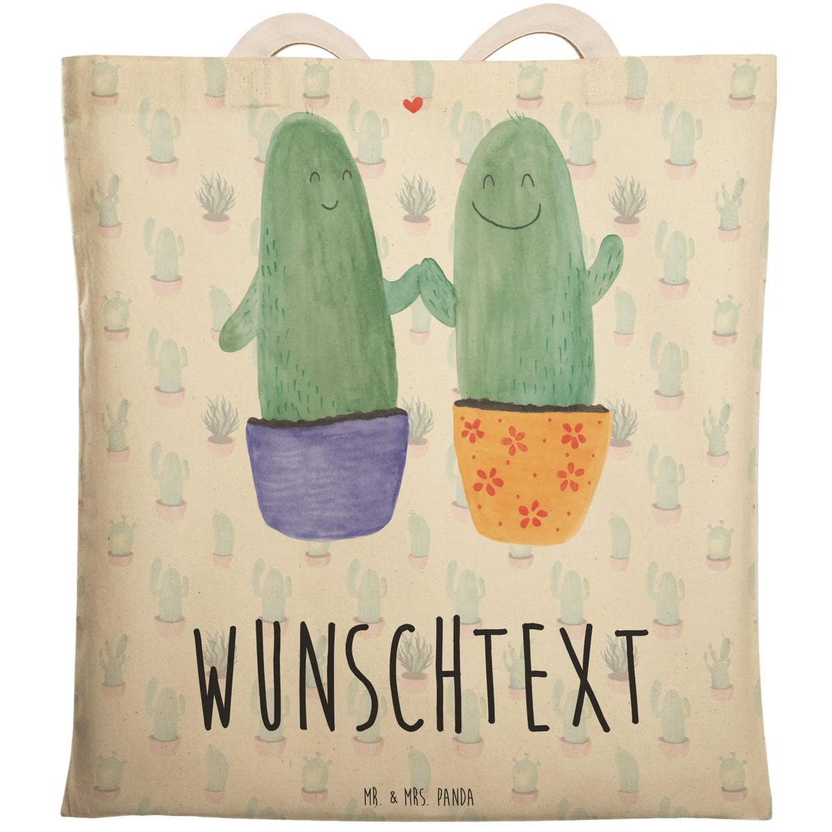 Personalized Shopping Bag cactus Love cactus, cactuses, plants, cactus plant, small green cactus, reconciliation, separation, proof of love, engagement, love message, wedding, love, quarrel, couple, friendship, cactus love