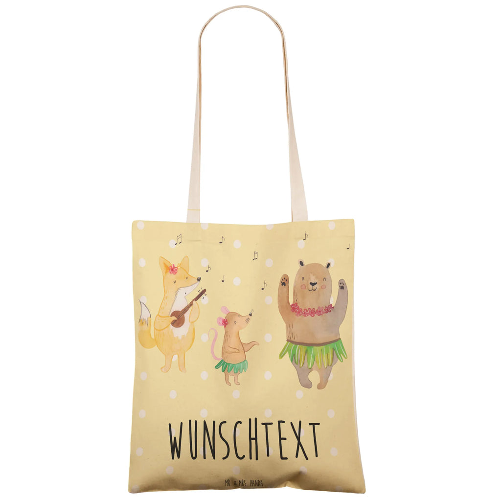 Personalized Shopping Bag forest animals Aloha small animals, cute, funny, cute animal motives, hand drawn, small world, funny sayings, good mood, happy, gifts, gift ideas, special gifts, animal lover, card, life, rabbit, dancing, aloha, forest animals, forest, music, hedgehog, bear, laughter
