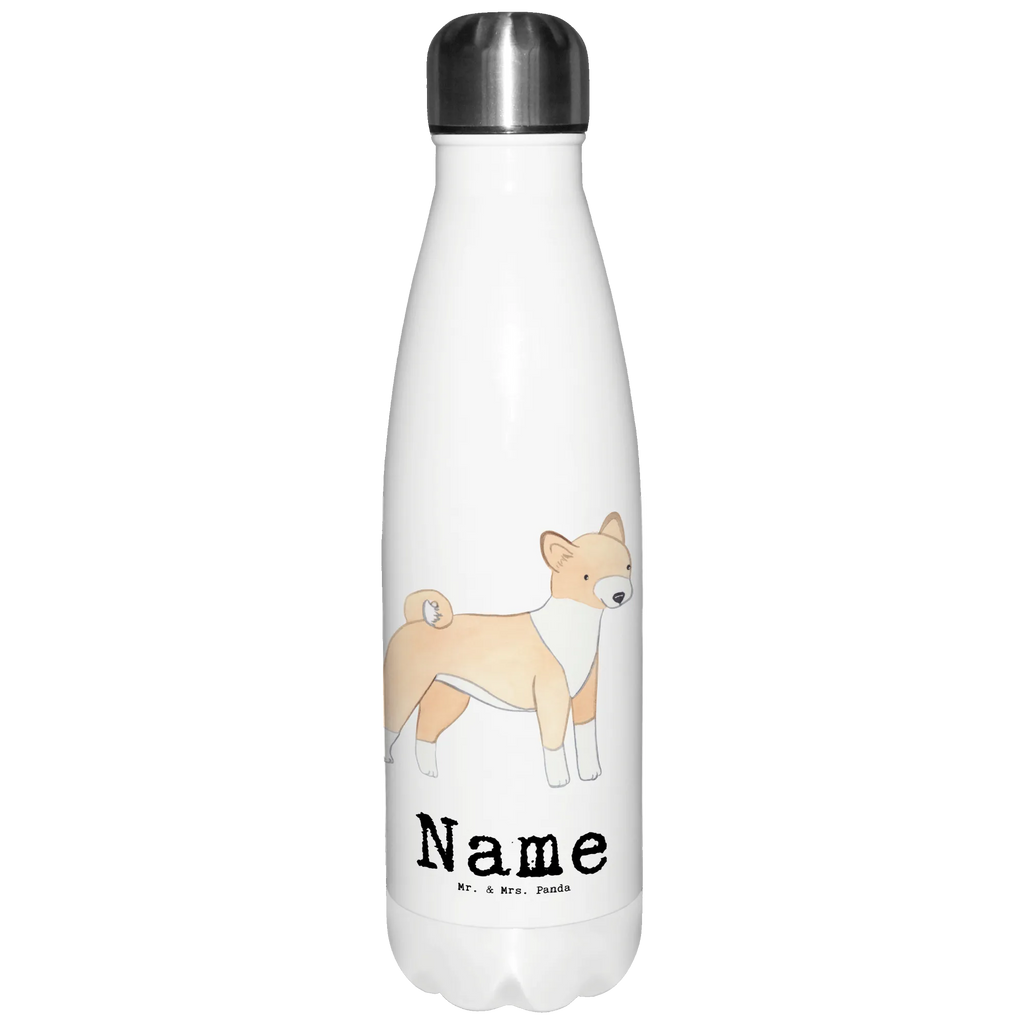 Personalised insulated bottle Basenji Lifesaver Dog, dog breed, purebred dog, dog owner, gift, animal lover, giving, puppy