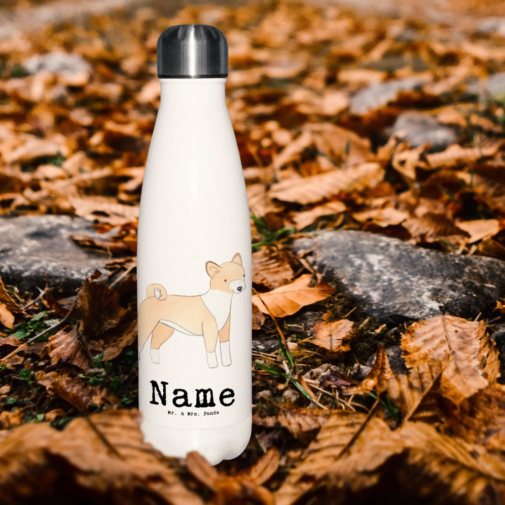 Personalised insulated bottle Basenji Lifesaver Dog, dog breed, purebred dog, dog owner, gift, animal lover, giving, puppy