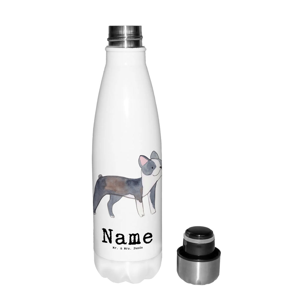 Personalised insulated bottle Boston Terrier Lifesaver Dog, dog breed, purebred dog, dog owner, gift, animal lover, giving, puppy
