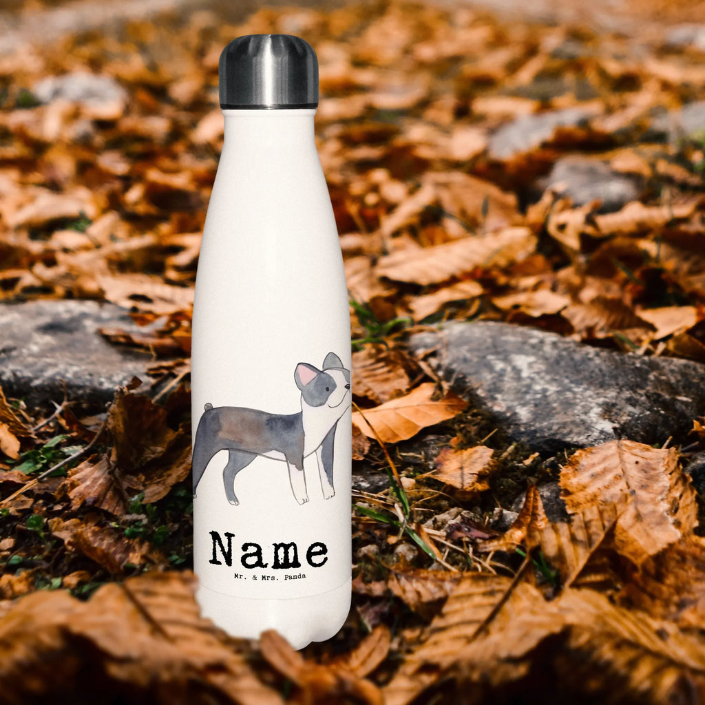 Personalised insulated bottle Boston Terrier Lifesaver Dog, dog breed, purebred dog, dog owner, gift, animal lover, giving, puppy
