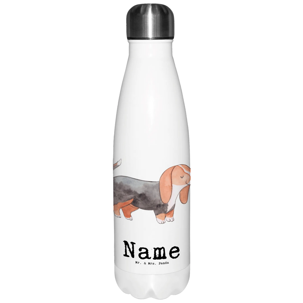 Personalised insulated bottle Basset Hound Lifesaver Dog, dog breed, purebred dog, dog owner, gift, animal lover, giving, puppy