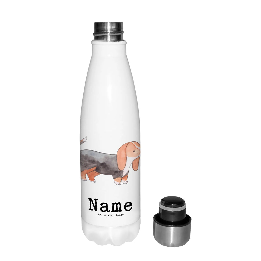 Personalised insulated bottle Basset Hound Lifesaver Dog, dog breed, purebred dog, dog owner, gift, animal lover, giving, puppy