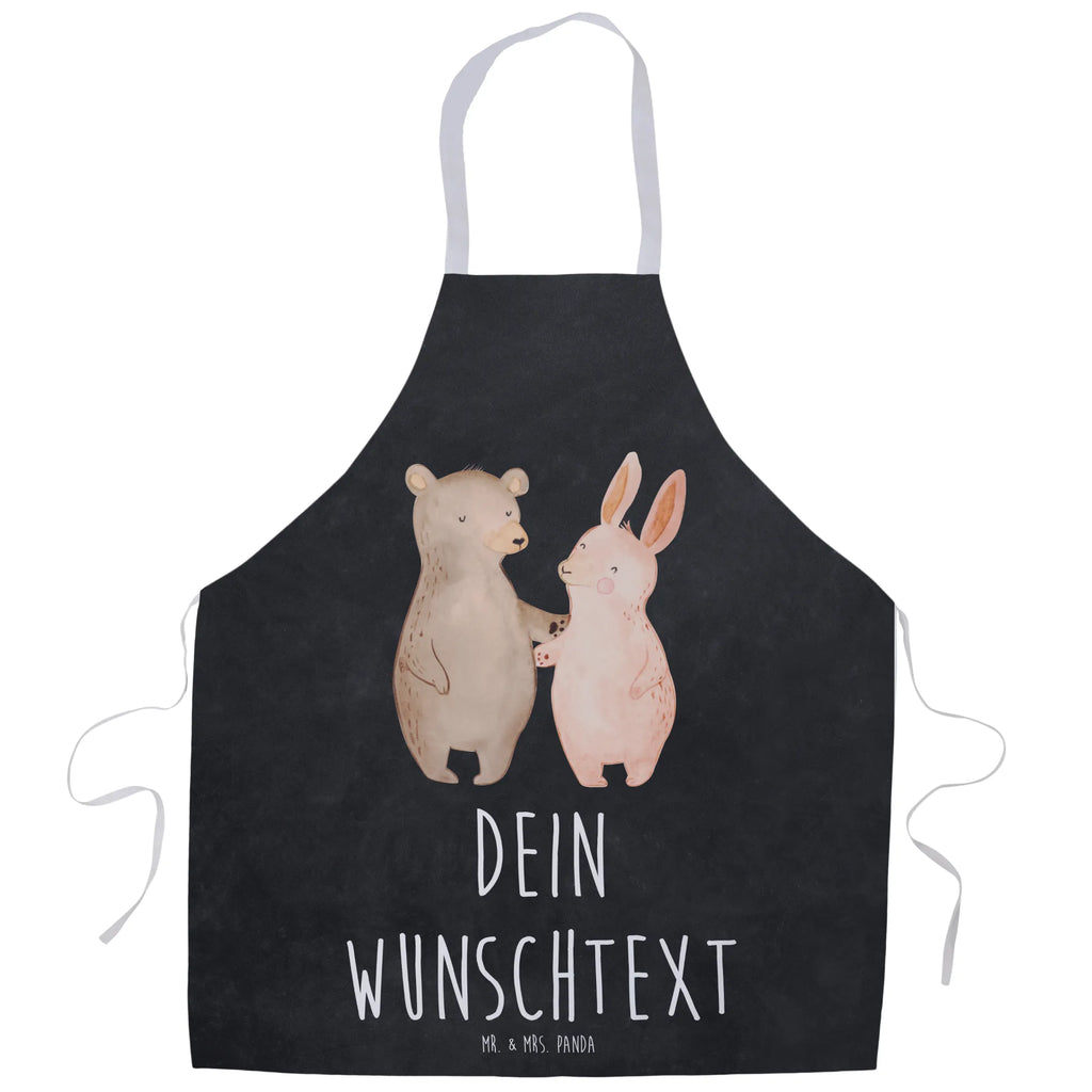 Personalized Cooking Apron bear and rabbit Embrace Love, Loving, Two, Together, Marriage, Engagement, Proposal of marriage, Love gift, gift for her, gift for him, anniversary gift, best friend, best friends, bear, rabbit, friends
