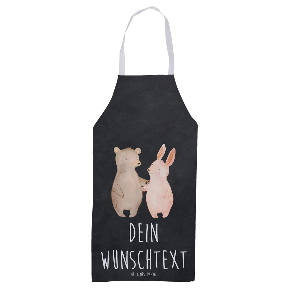 Personalized Cooking Apron bear and rabbit Embrace Love, Loving, Two, Together, Marriage, Engagement, Proposal of marriage, Love gift, gift for her, gift for him, anniversary gift, best friend, best friends, bear, rabbit, friends