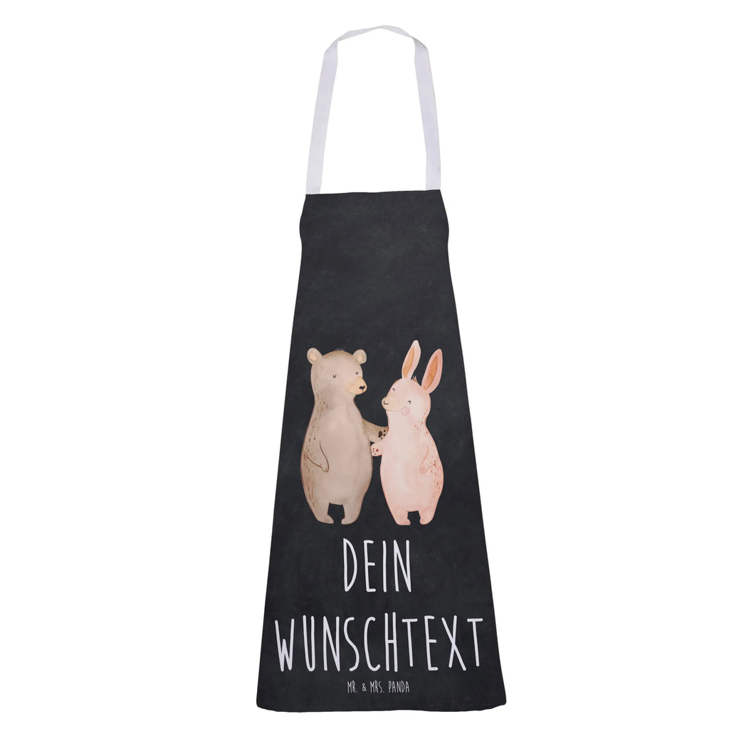 Personalized Cooking Apron bear and rabbit Embrace Love, Loving, Two, Together, Marriage, Engagement, Proposal of marriage, Love gift, gift for her, gift for him, anniversary gift, best friend, best friends, bear, rabbit, friends