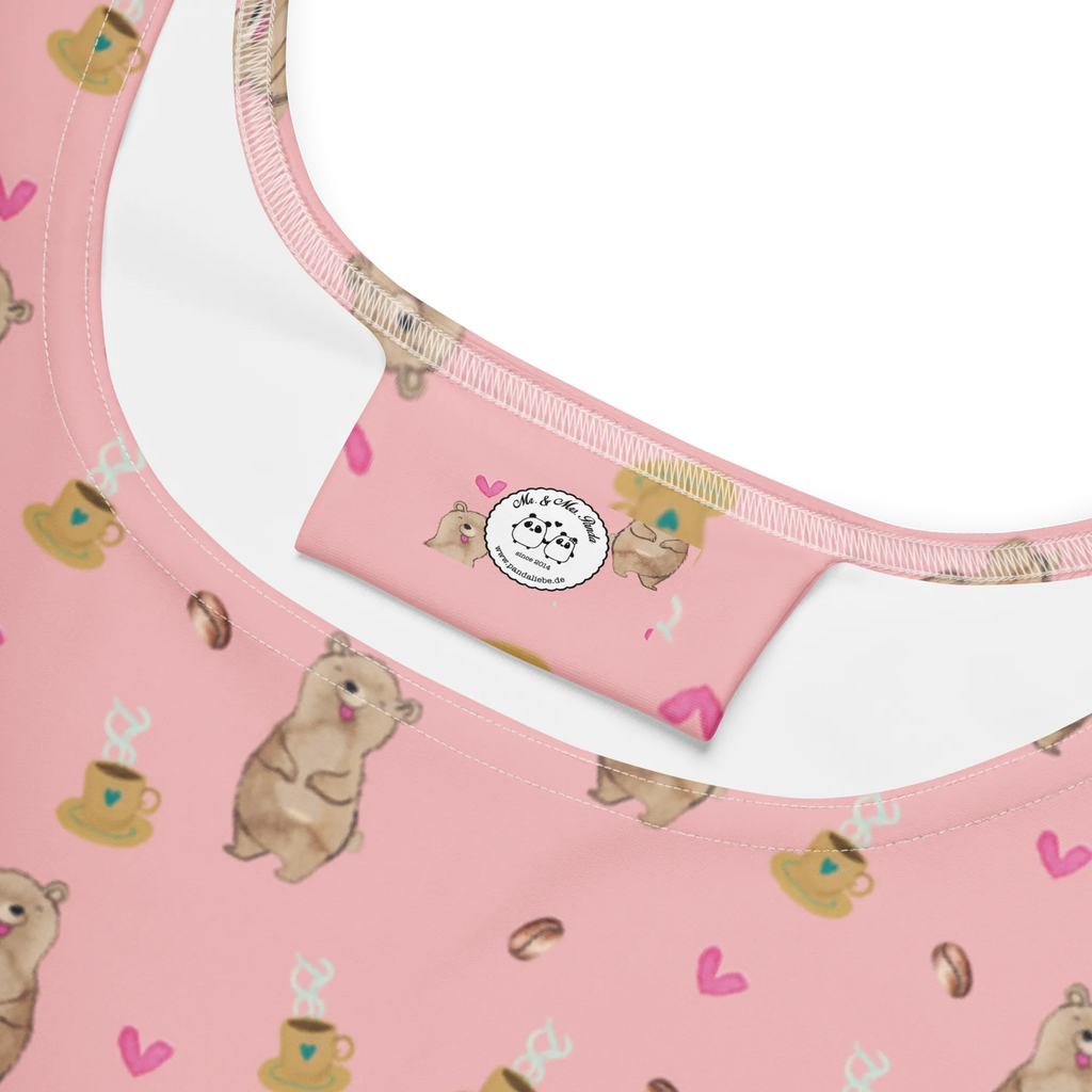 Sommerkleid Bär Kaffee Muster Kleid, Sommerkleid, Skaterkleid, Teddy, Teddybär, Bär, Morgenroutine, Bären, Guten Morgen, Kaffee, Welt Retten, Coffee, Welt Erobern, Motivation