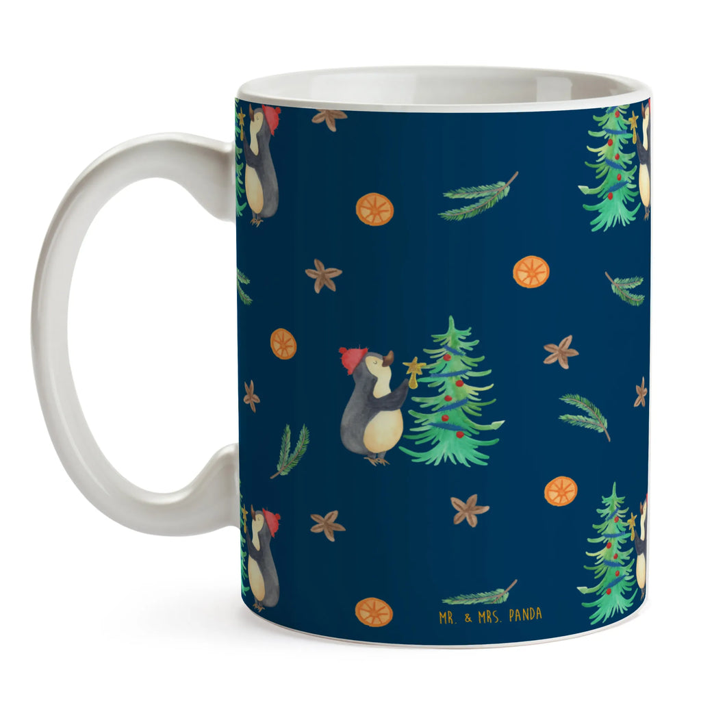 Tasse Pinguin Weihnachtsbaum Muster Tasse mit Zitaten, Porzellantasse, Tasse mit Motiven, Bürotasse, Kaffeetasse, Teetasse, Tasse, Keramiktasse, Geschenktasse, Winter, Weihnachten, Weihnachtsdeko, Nikolaus, Advent, Heiligabend, Wintermotiv, Pinguin