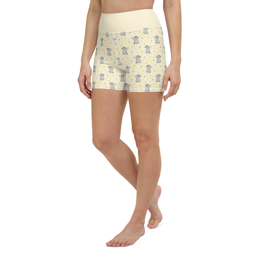 Yoga Shorts Elefant Biene Muster Yoga Shorts Damen, Yogabekleidung, Sportshorts, Yogashorts, Yoga Shorts, Sportbekleidung, Sportshorts Damen, Sporthose, Fitnesshose, Tiere, Gute Laune, Tiermotive, Lustige Sprüche, Heiratsantrag, Biene, Jahrestag, Hochzeitsgeschenk, Liebesbeweis, Liebesgeschenk, Liebesspruch, Elefant, Liebe