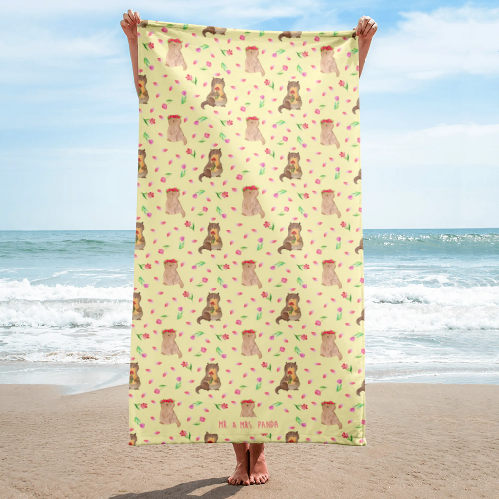 XL bath towel otter Bunch of flowers spa towel, large beach towel, extra large swim towel, XL bath towel, luxury bath sheet, oversized towel, otter, marten, sea otter, European otter, water mammal, aquatic animal, baby otter, predator, water, otter gifts, animal lover, gift ideas for animal lovers, animal, mammal, water animal, gifts for people in love, Otter Sea Otter Lake Otter