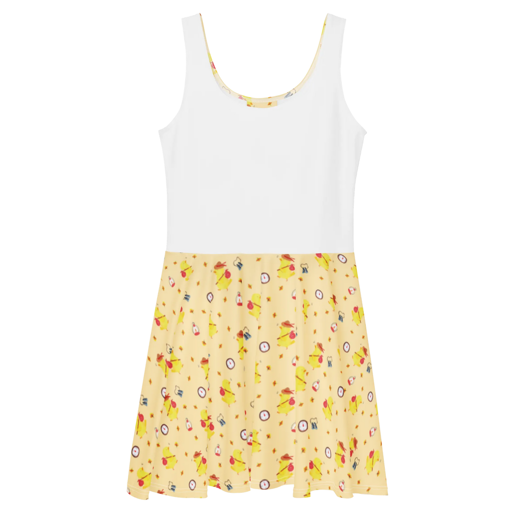 Sommerkleid Küken Wander Muster Kleid, Sommerkleid, Skaterkleid, Ostern, Osterhase, Ostergeschenke, Osternest, Osterdeko, Geschenke zu Ostern, Ostern Geschenk, Ostergeschenke Kinder, Ostern Kinder, Zeit, Ostergrüße, liebe Grüße, Grüße, Frohe Ostern, Zeitmanagement, Backpacker, Flausen, Ostereier, Reisen, Küken, Ei, Wunder, Osterei, Freude, Frühlingsgefühle, Weltenbummler