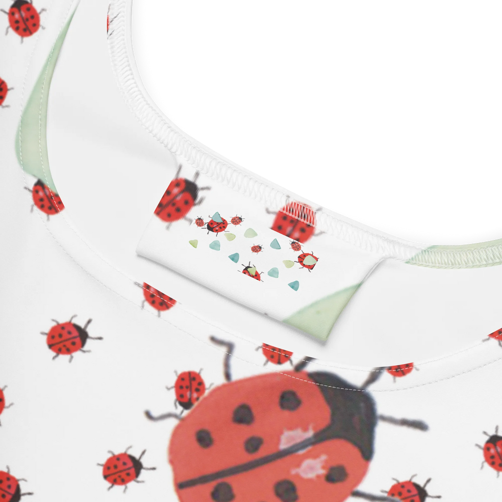 Summer dress Ladybug Design Kleid, Skaterkleid, Sommerkleid, niedlich, Marienkäfer, Muster, verspielt, grüne Punkte, Aquarell