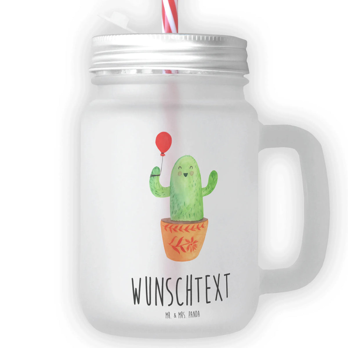 Personalised mason jar drinking glass cactus balloon cactus, cactuses, plants, cactus plant, small green cactus, girlfriend, balloon, education, cacti, boyfriend, office life, new start, joy, stress, exam, office