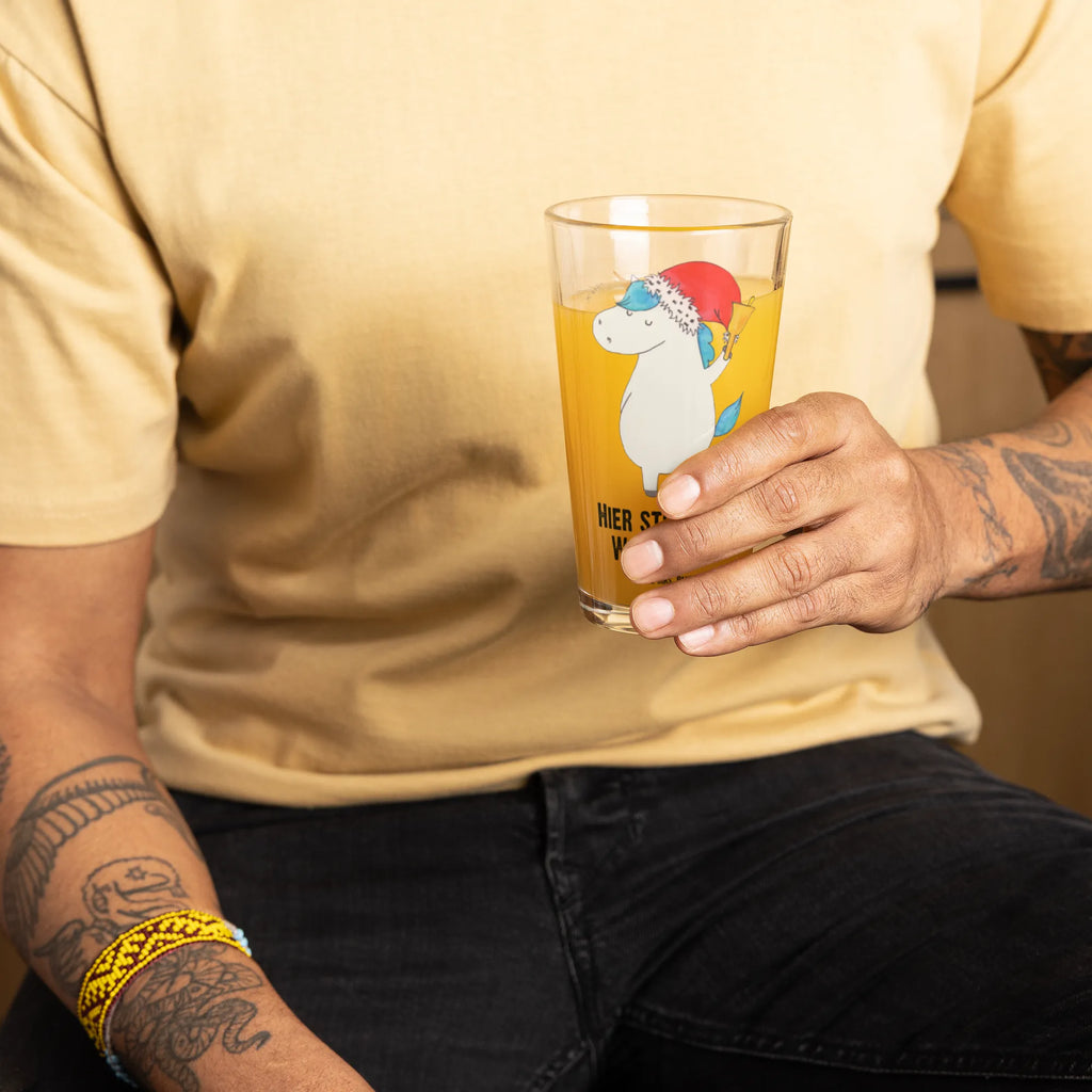 Spersonalizowana szklanka do picia Jednorożec Mikołaj Jednorożec, jednorożce, dekoracje jednorożca, jednorożec